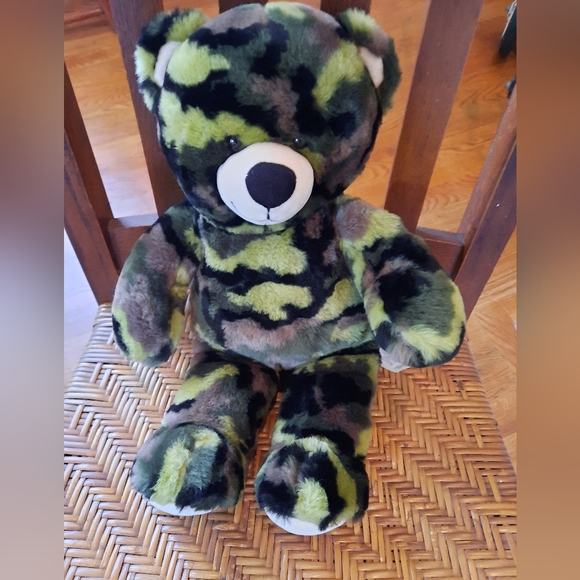 Build A Bear Woodland Camo Pattern Teddy Bear 2013 - Picture 1 of 6